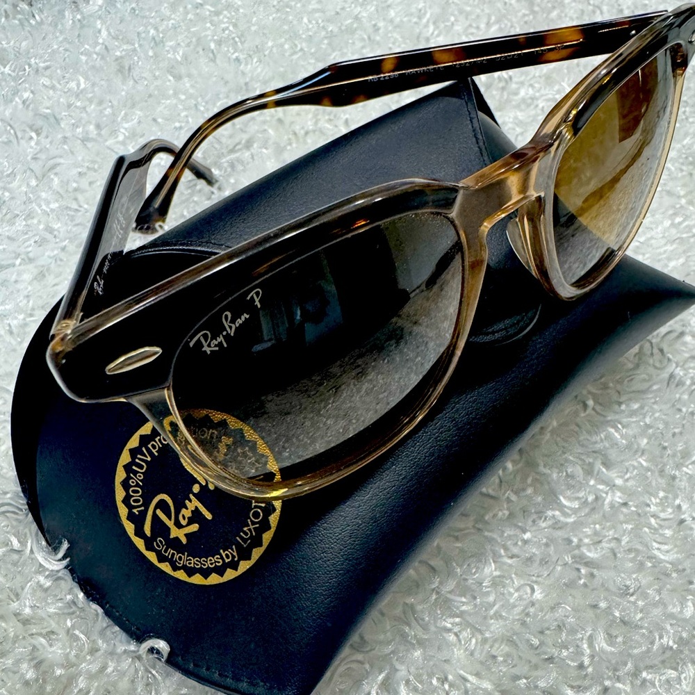 043 HAWKEYE RB 2298 Havana Squared Sunglasses (unisex) Polarized